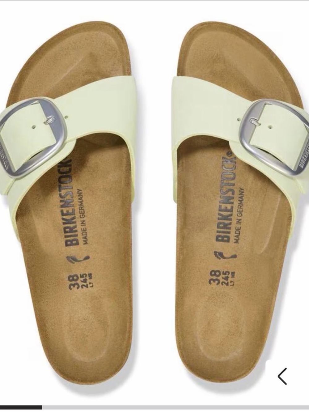 Birkenstock Women's Single Buckle Sandal in pale lime